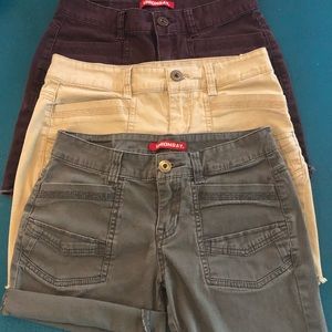 Arizona Cargo Shorts Bundle Tan, Gray & Plum sz5